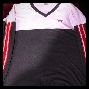 Pink long sleeve bling tee